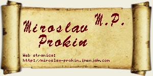 Miroslav Prokin vizit kartica
